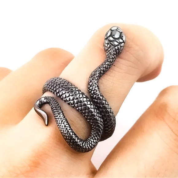 🆑10/$25🆑𝗖𝗟𝗘𝗔𝗥𝗔𝗡𝗖𝗘 Big Gun Snake Adjustable Ring NEW - Picture 6 of 9